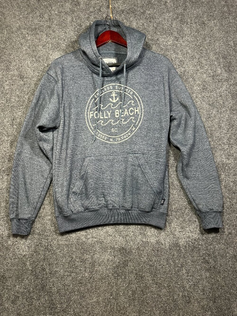 Pacific & Co The Perfect Hoodie Mens Small Blue Endless Summer Folly Beach